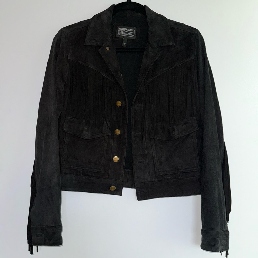 Current Elliott suede jacket with tassels. Limited edition. Light use.